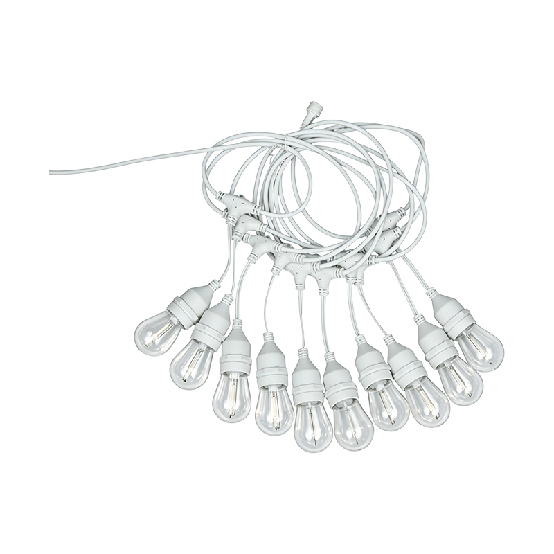 Dây treo S14 E27 chao đèn trong suốt xoắn ốc màu dây đèn