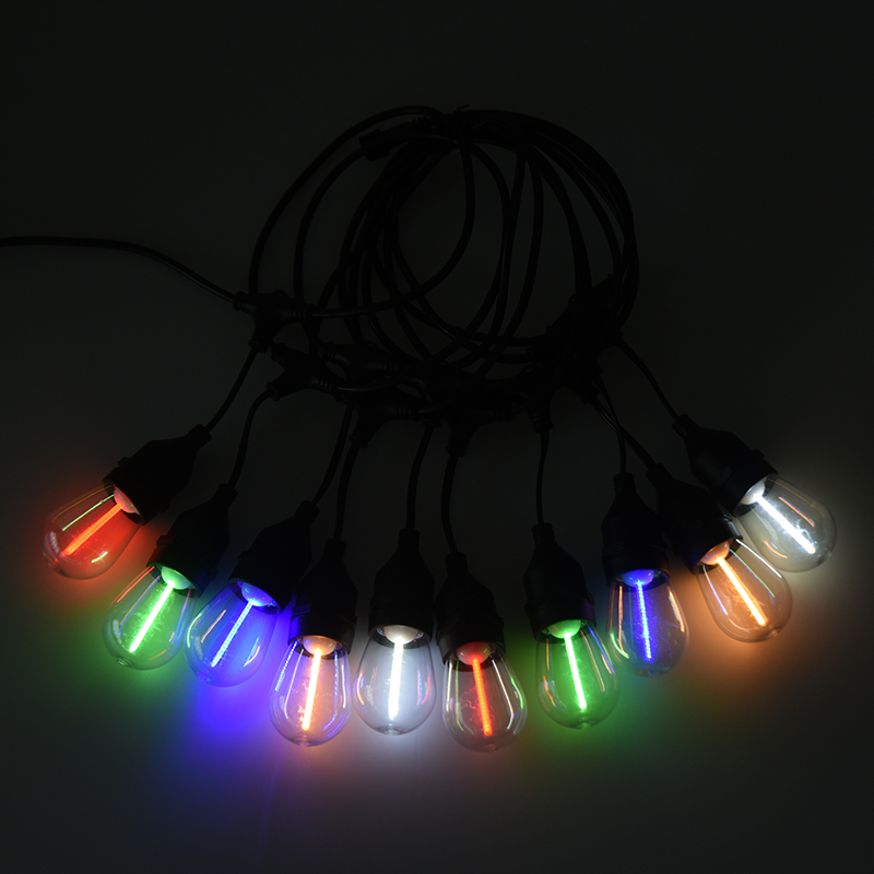 Dây treo S14 Dây đèn sao băng RGBY xoắn ốc E27