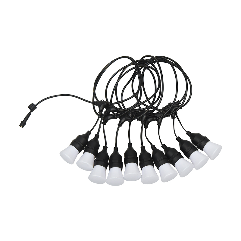 C45 Loại treo E27 Đèn dây nhấp nháy đồng bộ RGB xoắn ốc