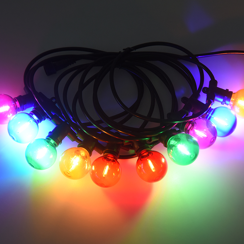 G40 Ball Bubble E12 Miệng xoắn ốc Đèn trang trí đầy màu sắc