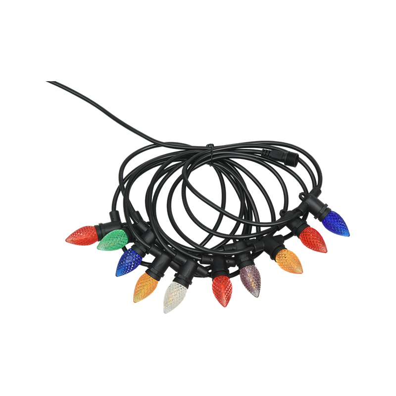 Đèn dâu tây C7 Đế vít E12 màu đèn dây tích hợp 0,5W