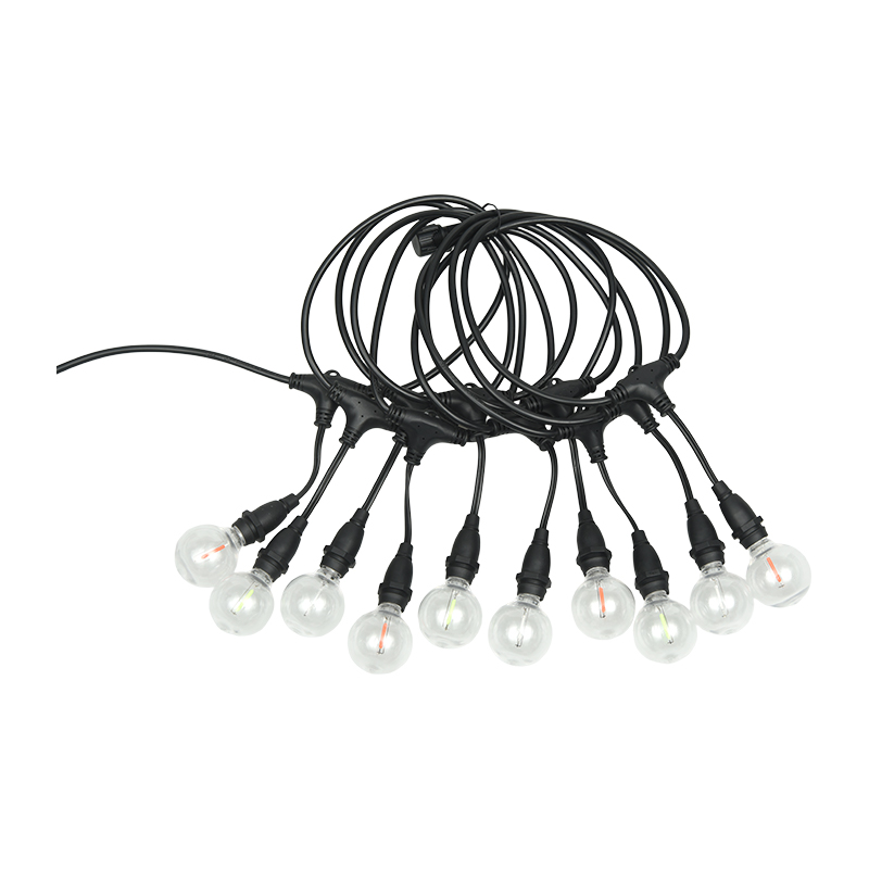 Bóng đèn trong suốt G40 Đèn dây treo màu miệng xoắn ốc E12